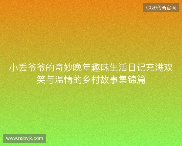 小丢爷爷的奇妙晚年趣味生活日记充满欢笑与温情的乡村故事集锦篇 小丢爷爷的奇妙晚年趣味生活日记充满欢笑与温情的乡村故事集锦篇